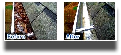 that british painters before and after gutter cleaning pictures