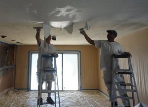 moline popcorn ceiling removal